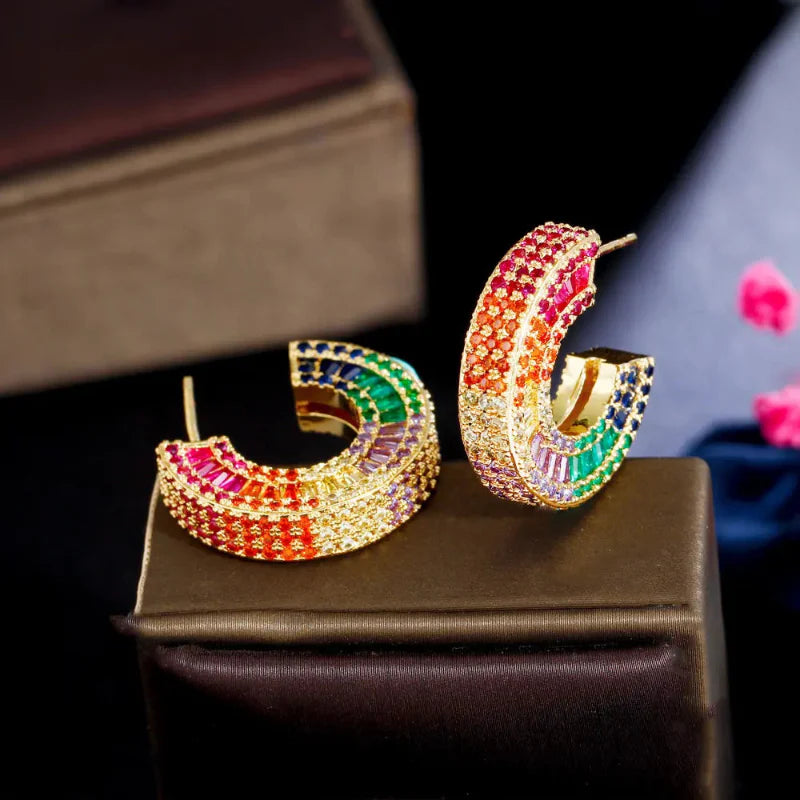Odetta Casten Polychrome Hoop Earrings