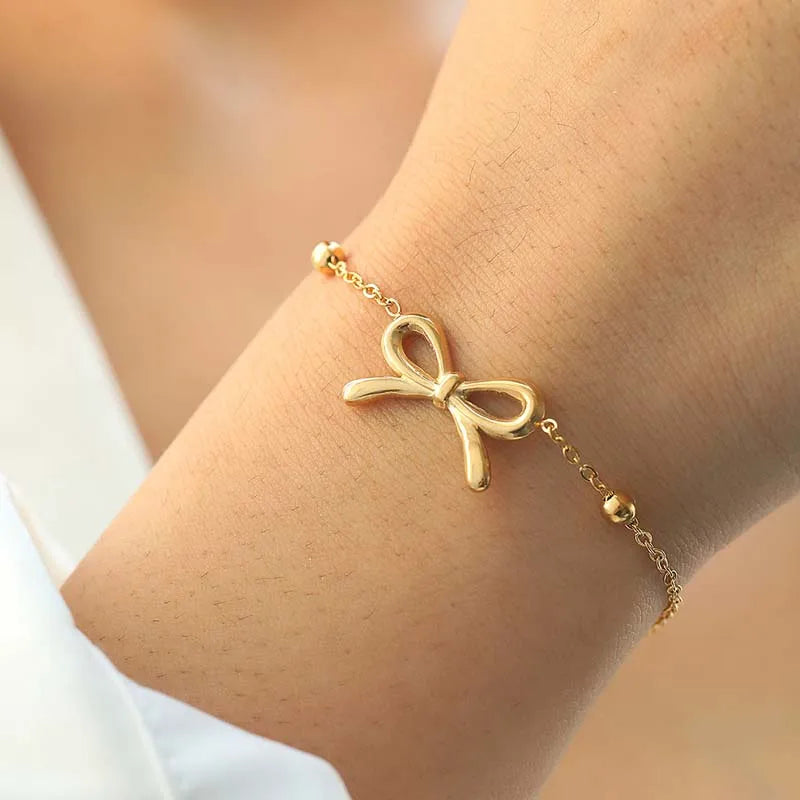 Delphine Bow Charm Bracelet