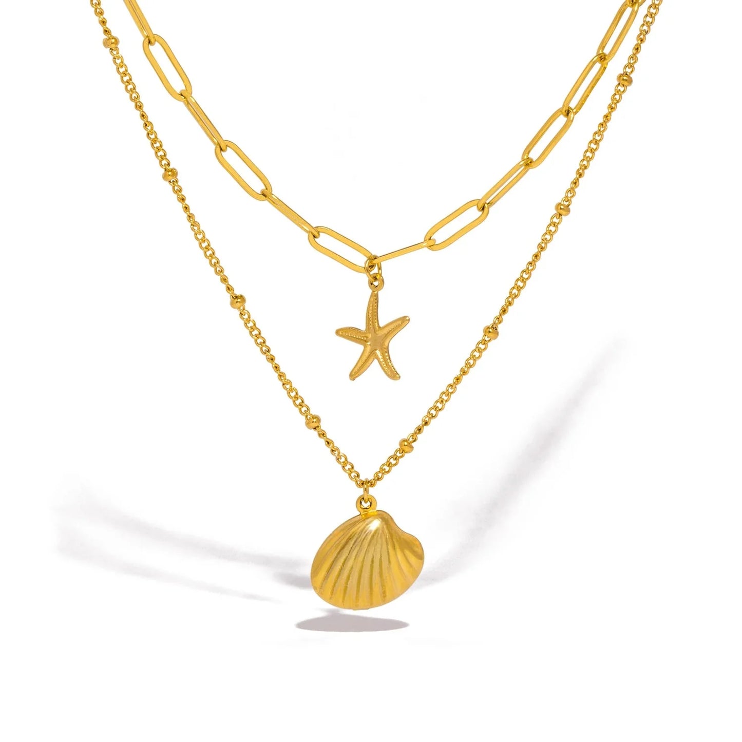 Delfin Double Chain Necklace
