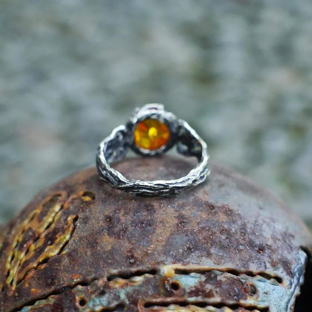 Aracelis Amber Branch Ring