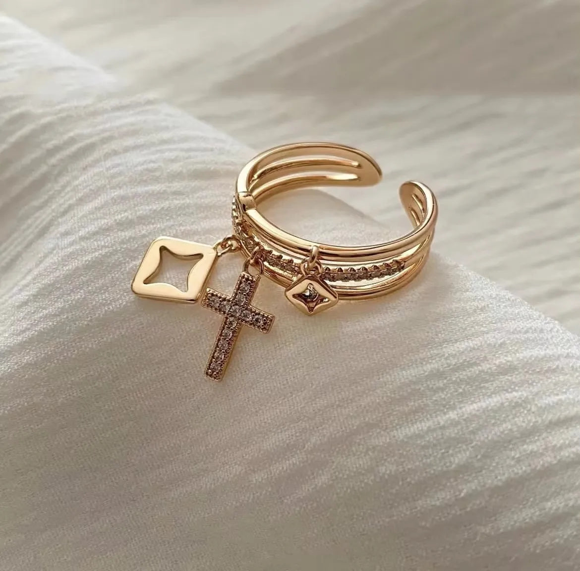 Faith and Form Charm Ring
