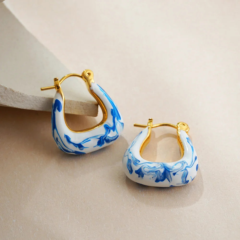 Sevilla Lazuli Hoop Earrings