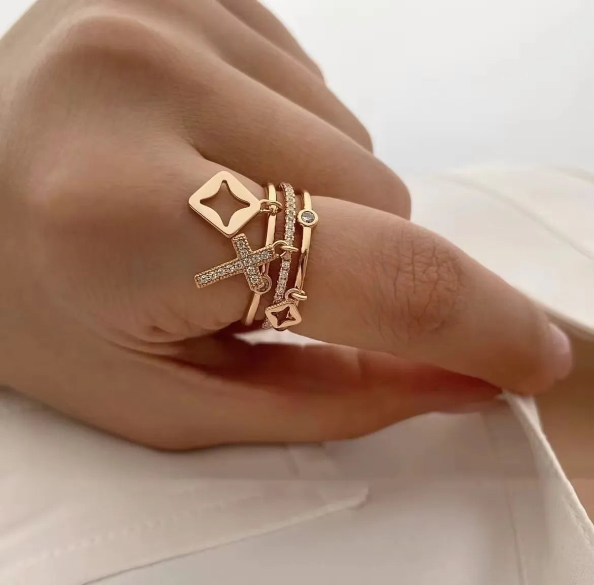 Faith and Form Charm Ring