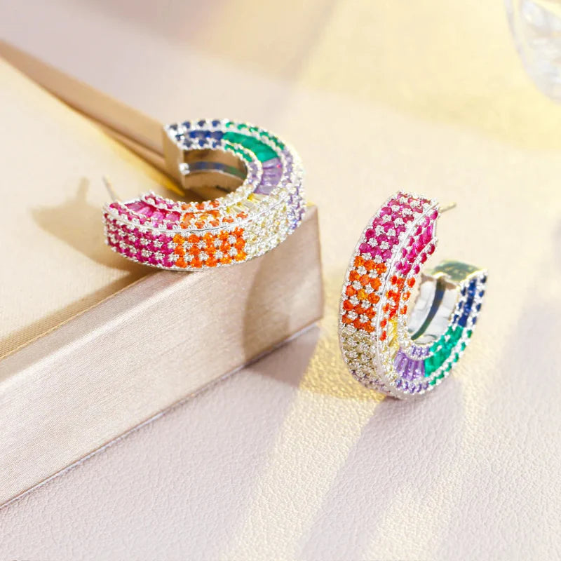 Odetta Casten Polychrome Hoop Earrings