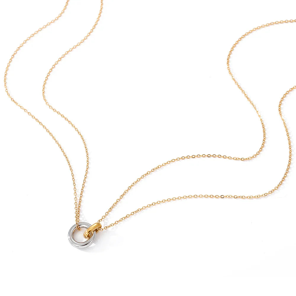 Adora Twin Ring Necklace