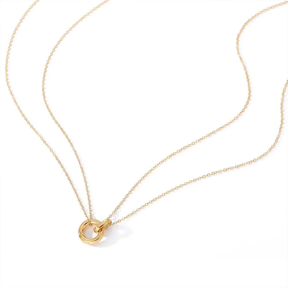 Adora Twin Ring Necklace