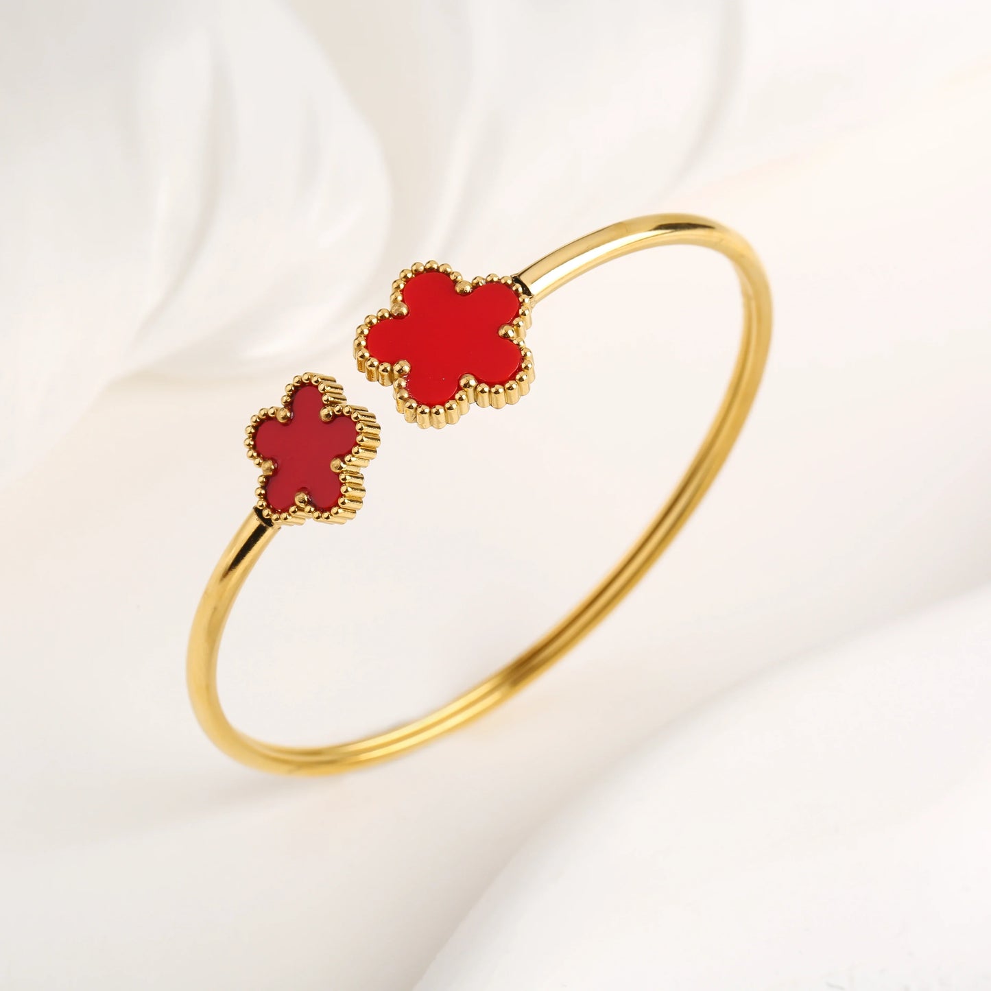 Claudine Beaded Clover Bangle