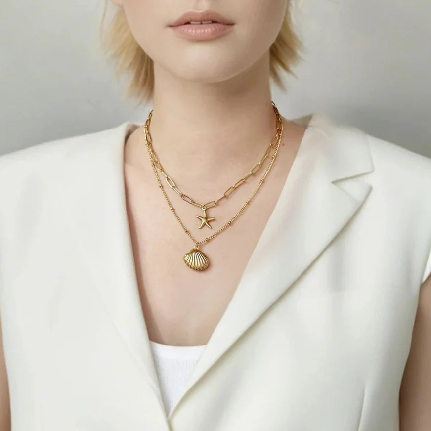 Delfin Double Chain Necklace