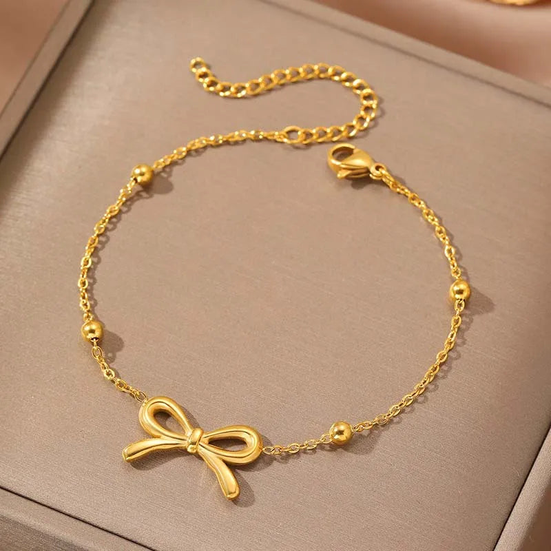 Delphine Bow Charm Bracelet