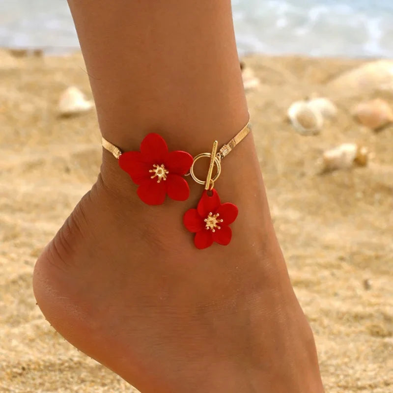 Rhea Sable Floral Anklet