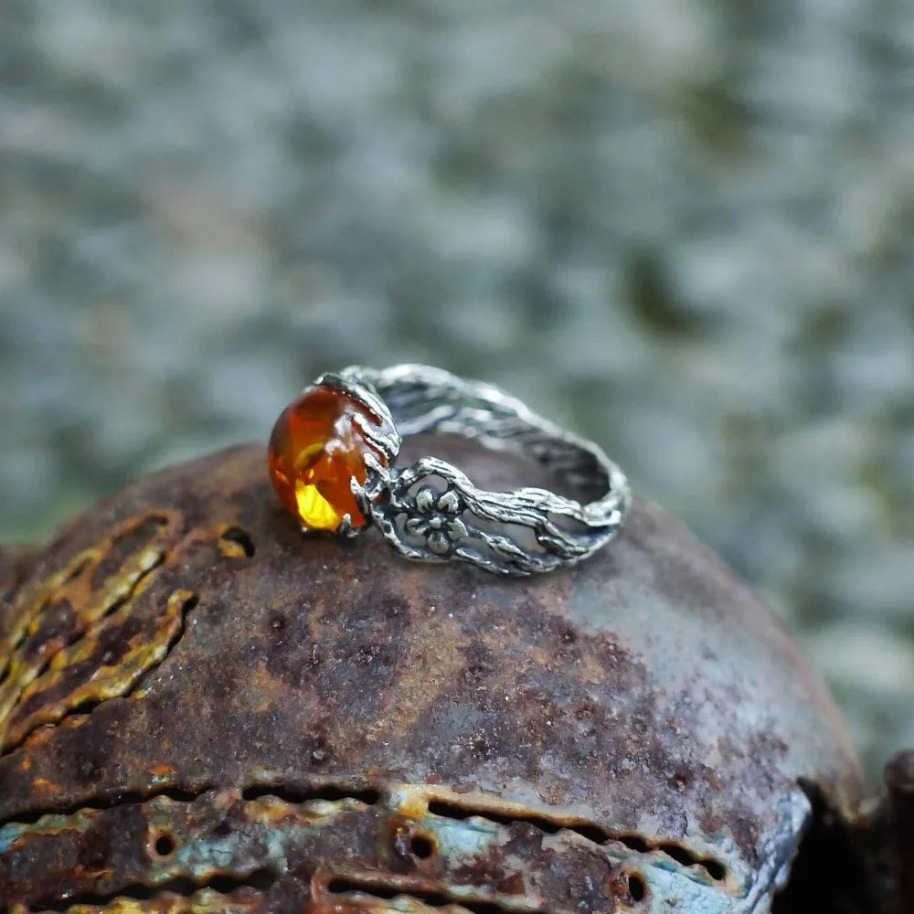 Aracelis Amber Branch Ring
