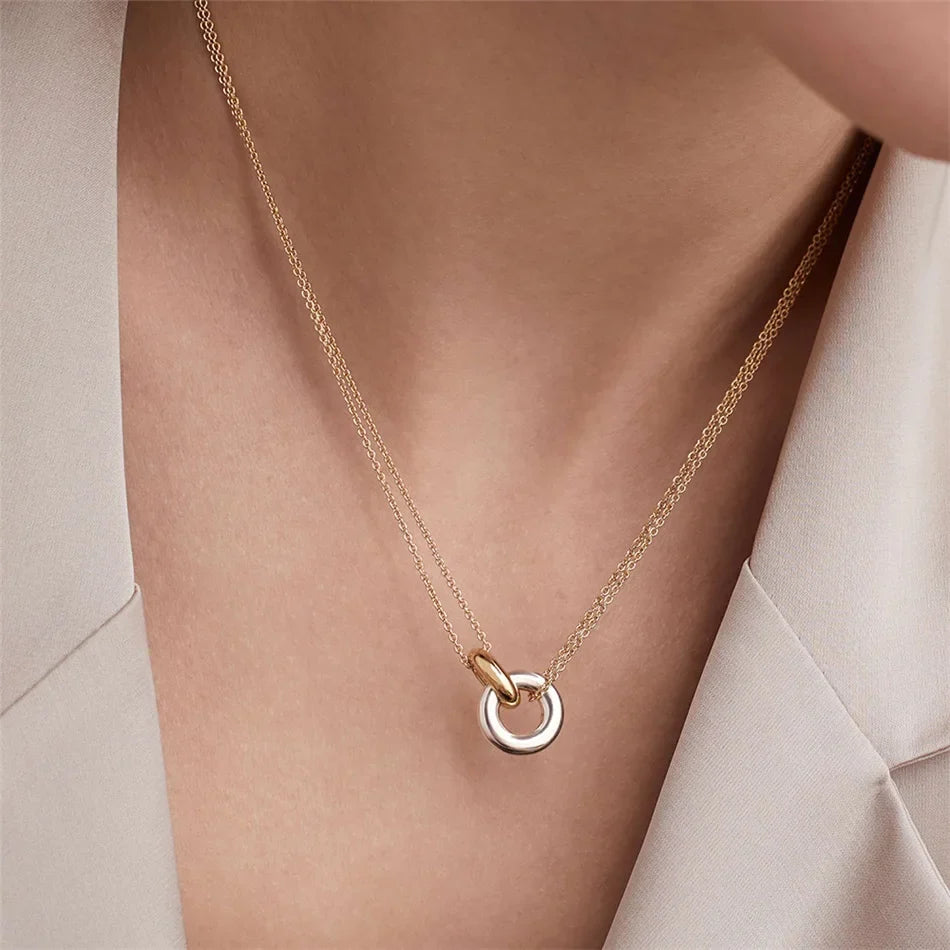 Adora Twin Ring Necklace