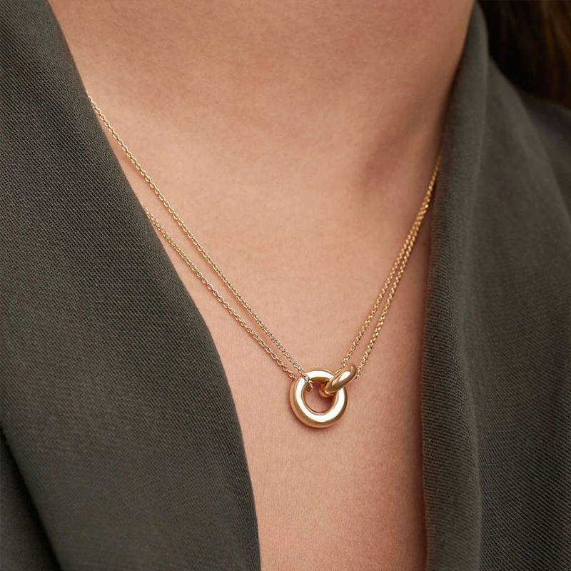 Adora Twin Ring Necklace