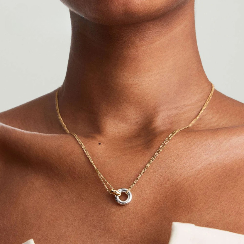Adora Twin Ring Necklace