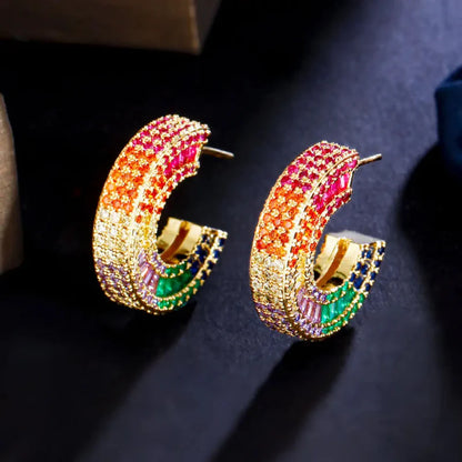Odetta Casten Polychrome Hoop Earrings