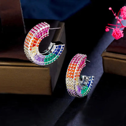 Odetta Casten Polychrome Hoop Earrings