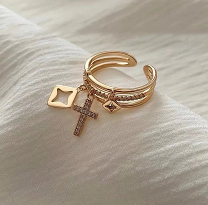 Faith and Form Charm Ring