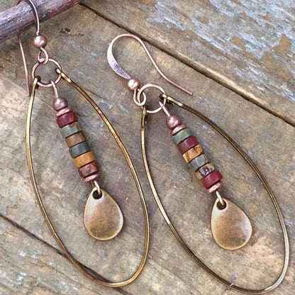 Stone Arc Drop Earrings