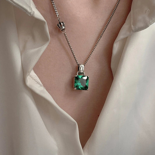Laurent Crystal Silver Necklace