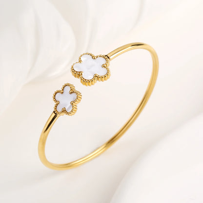 Claudine Beaded Clover Bangle
