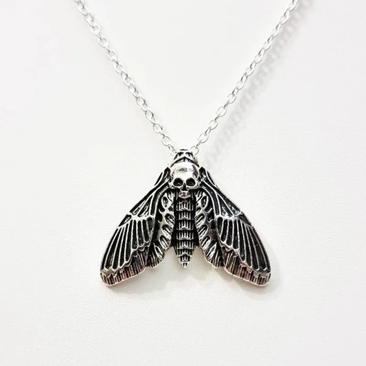 Vanta Antique Moth Necklace
