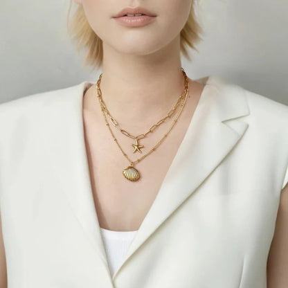 Delfin Double Chain Necklace
