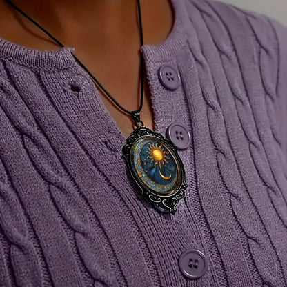 Obsidian Arc Celestial Necklace