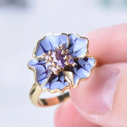 Summer Skies Floral Ring