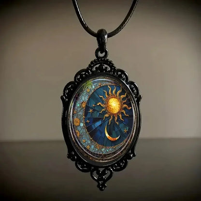 Obsidian Arc Celestial Necklace