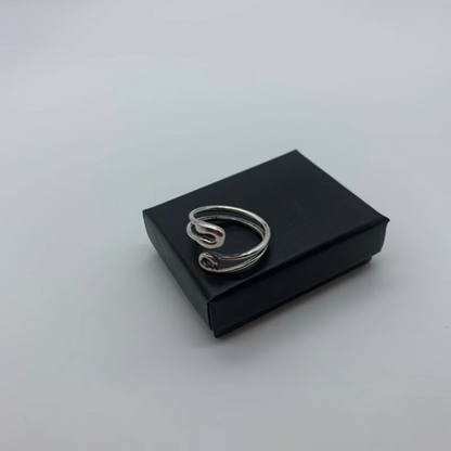 Twisted Safety Pin Ring
